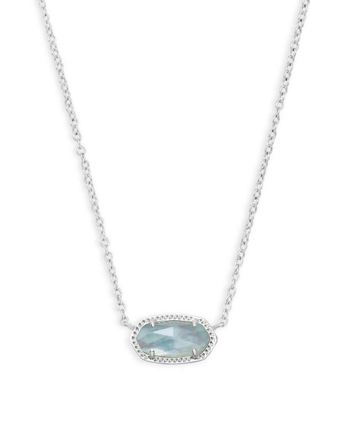 Elisa Necklace Silver Light Blue Illusion