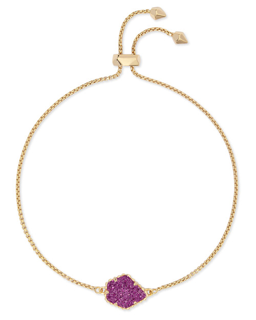 Theo Bracelet Gold Amethyst Drusy