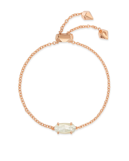 Elaina Gold Friendship Bracelet in Rose Quartz