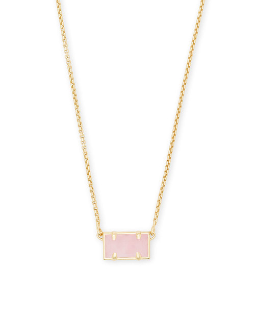 Pattie Necklace Gold Rose Quartz