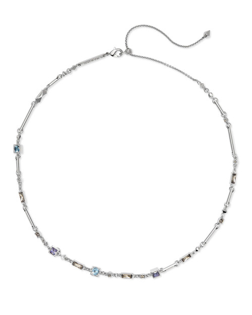 Rhett Necklace Silver Lilac Mix