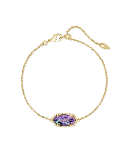 Elaina Slide Braclet Gold Lilac Abalone