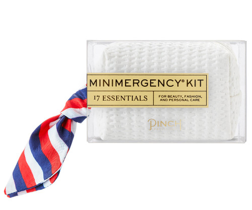 White Basketweave Minimergency Kit