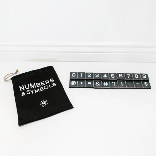 Number/Symbols Bag Black/White