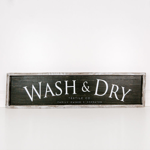 Wash Dry Reversible Sign 37x9