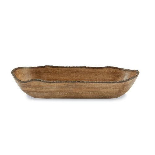 Dark Wood Oval Bowl