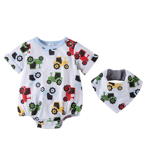 Tractor Bubble and Bib 0-3m