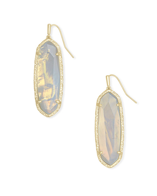 Layla Drop Earring Gold Opalite Illusion