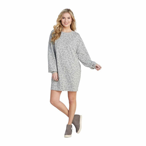 Small Grey Leopard Wesley Dress