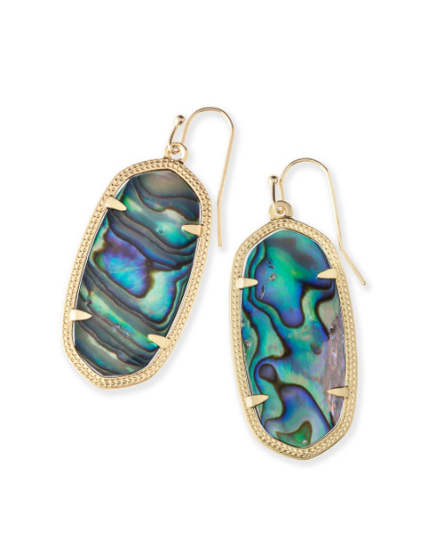 Elle Earring Abalone Shell with Gold Metal 