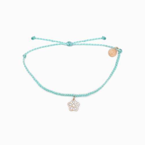 Rose Gold Plumeria Braid Puravida Bracelet