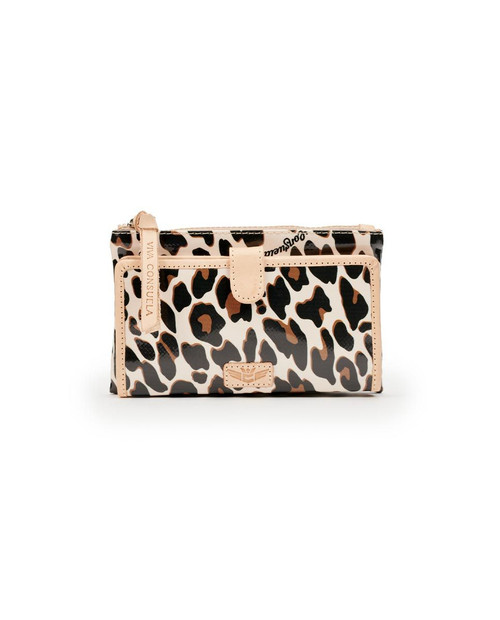 Mona Leopard Slim Wallet