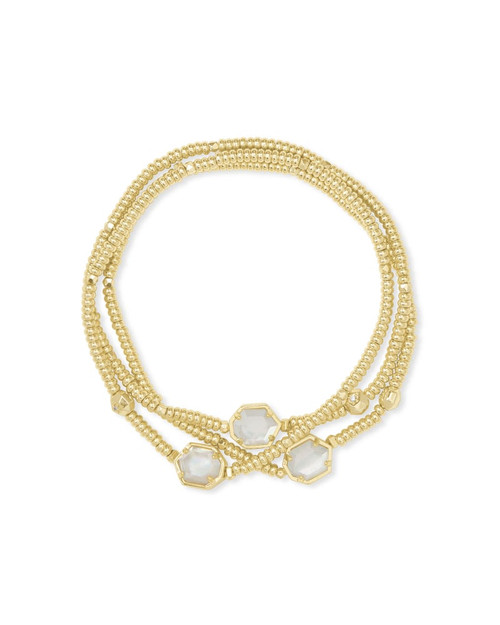 Toman Gold Ivory Bracelet Set