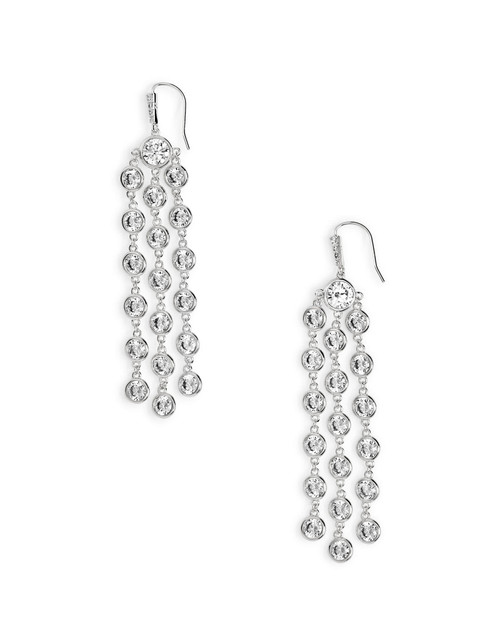 Daya Earring Silver Metal CZ