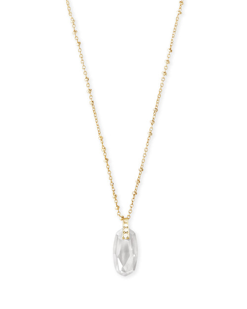 Camila Necklace Gold Lustre Glass