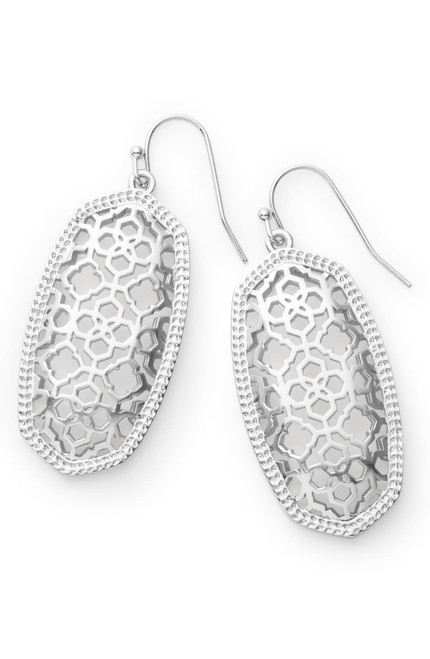 Elle Earring Silver Filigree Metal