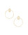 Mayra Open Frame Earring Gold Iridescent Drusy 