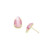 Teardrop Pink Gold Stud Earring