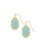 Beaded Lee Drop Earrings Gold Light Blue Magnesite 