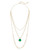Vanessa Multi Strand Necklace Gold Jade Green Illusion 
