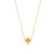 Gold Yellow Cross Necklace 14"