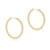 Beaded Gold Hoop 3mm 1.75" Earring