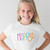 Medium Kids Happy V Neck T Shirt