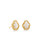Tessa Gold White Stud Earring