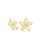 Kyla Gold White Flower Stud