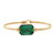 Dylan Emerald Brass Bracelet 