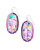 Threaded Elle Silver Lilac Abalone Earring
