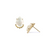 Teardrop Gold Pearl Stud Earring