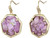 Cynthia Drop Gold Bronze Lilac Earrings