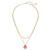 Cynthia Multi Strand Gold Coral Drusy Necklace