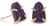 Harriett Earring Gold Purple Drusy