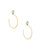 Small Stone Pepper Earring Gold Aqua