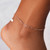 Double Chain Anklet Rose Gold 