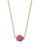 Tess Necklace Gold Fuchsia Drusy