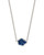 Tess Necklace Silver Blue Drusy