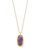 Macrame Reid Necklace Gold Purple