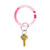 Tickled Pink Marble Big O Silicone Key Ring
