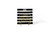 Black Stripe Big Square Platter Happy Everything