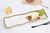 Rectangular White & Gold Serving Piece