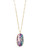 Faceted Reid Necklace Gold Lilac Abalone