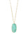 Faceted Reid Necklace Gold Sea Green