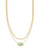 Elisa Multi Strand Necklace Gold Sea Green