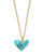 Poppy Long Necklace Gold Veined Turquoise
