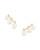 Scarlet Ear Climber Gold White Pearl