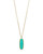Layla Long Necklace Gold Bronze Veined Teal