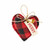 Heart Buffalo Check Ornament